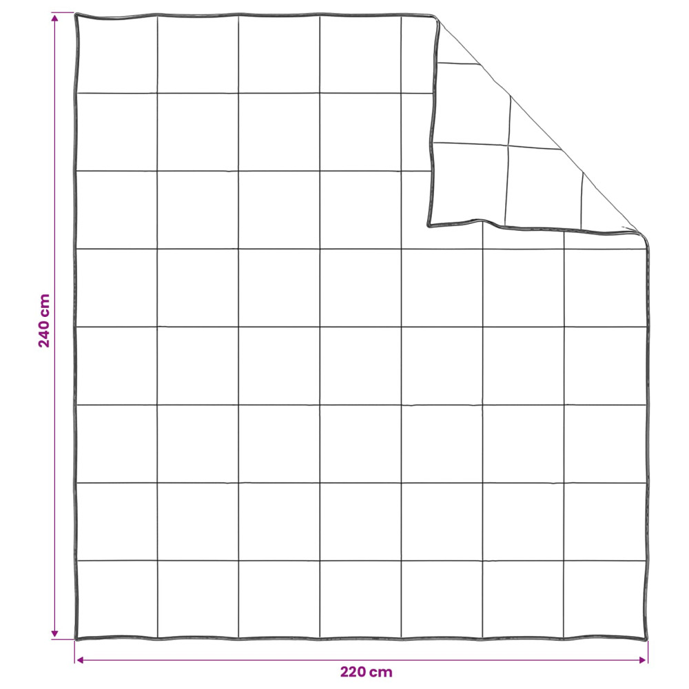 Produktbild för Täcksätt med kudde Vit 220 x 240 cm Bomull, Bambu, Polyester