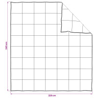 Produktbild för Täcksätt med kudde Vit 220 x 240 cm Bomull, Bambu, Polyester