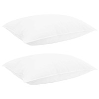 Produktbild för Täcksätt med kudde Vit 220 x 260 cm Bomull, Bambu, Polyester