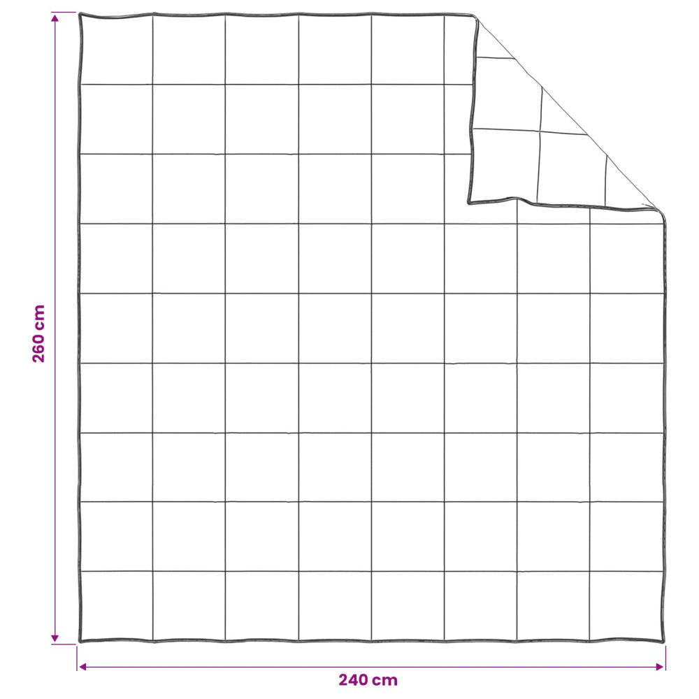 Produktbild för Täcksätt med kudde Vit 240 x 260 cm Bomull, Bambu, Polyester