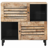Produktbild för Förvaringsskåp med dörr Brun 80 x 33,5 x 75 cm Massivt mangoträ