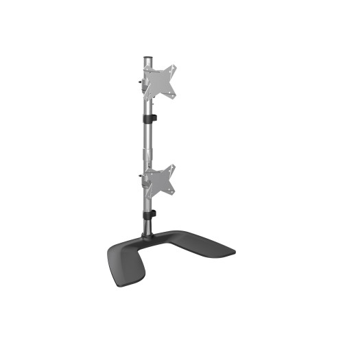 StarTech.com StarTech.com Vertikalt stativ för dubbla skärmar - aluminium ställ - för 2 monitorer - svart, silver
