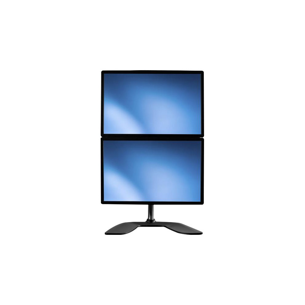 Produktbild för StarTech.com Vertikalt stativ för dubbla skärmar - aluminium ställ - för 2 monitorer - svart, silver