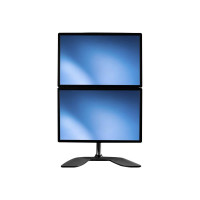 Produktbild för StarTech.com Vertikalt stativ för dubbla skärmar - aluminium ställ - för 2 monitorer - svart, silver