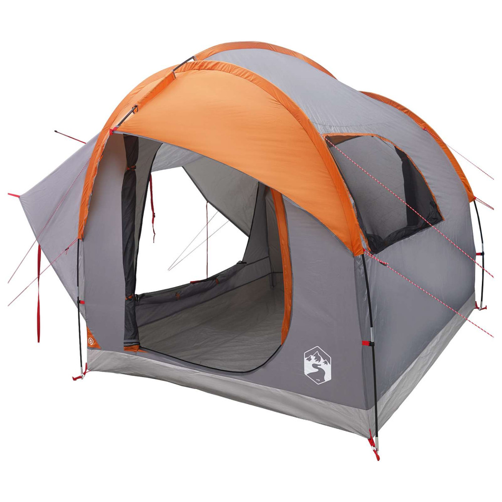 Produktbild för Bil tält Grå och orange 239 x 210 x 210 cm Polyester och Stål