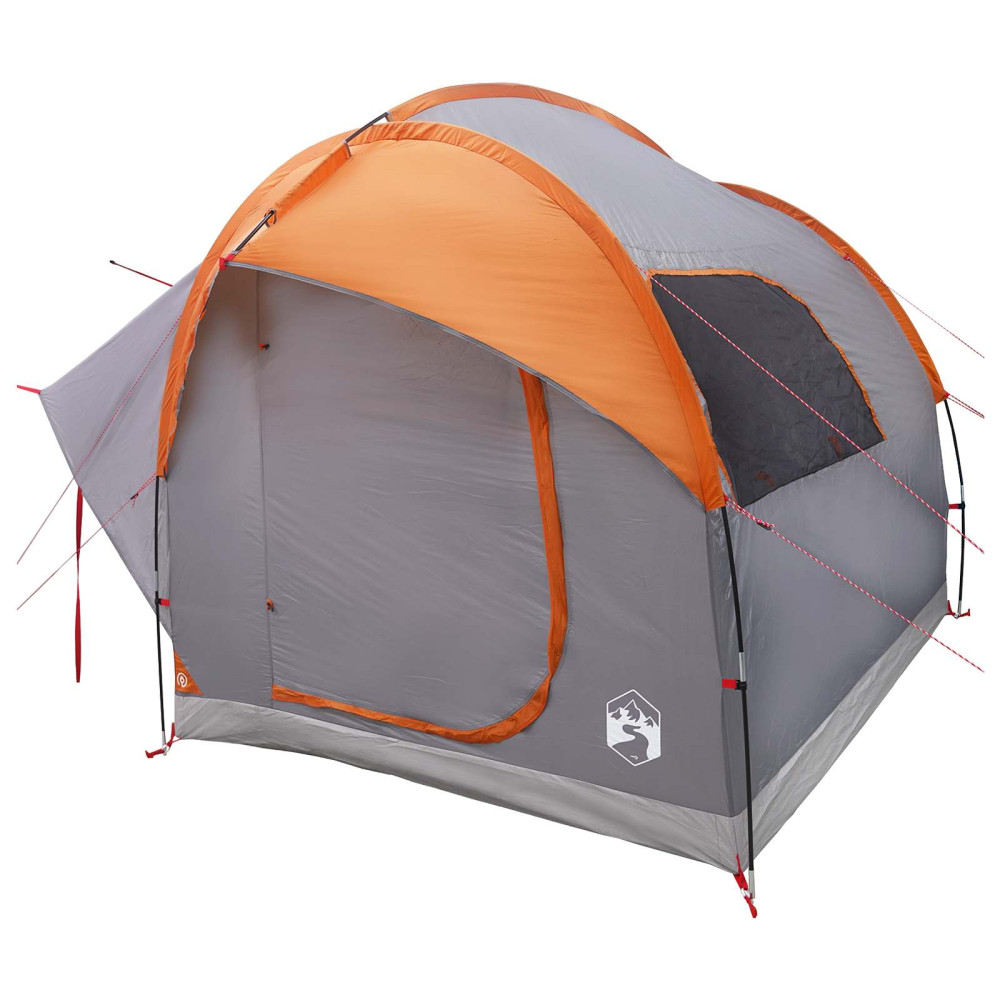 Produktbild för Bil tält Grå och orange 239 x 210 x 210 cm Polyester och Stål
