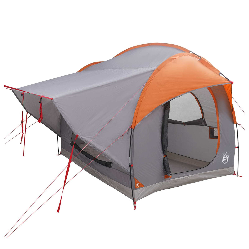Produktbild för Bil tält Grå och orange 239 x 210 x 210 cm Polyester och Stål