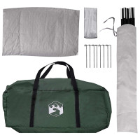 Produktbild för Bil tält med tak Armégrön 239 x 210 x 210 cm Polyester och Stål