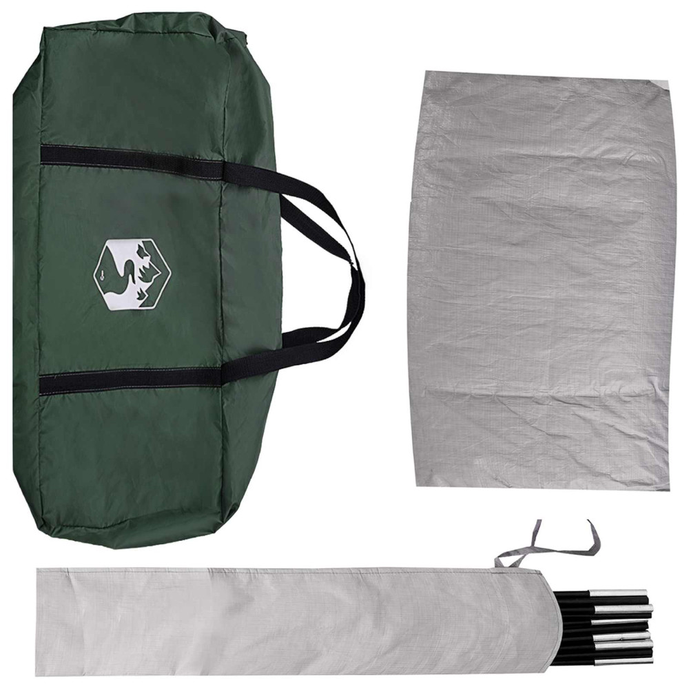 Produktbild för Bil tält med tak Armégrön 200 x 170 x 170 cm Polyester och Stål