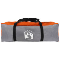 Produktbild för Stuga Tält med tak Grå och orange 8 personer Polyester och Stål