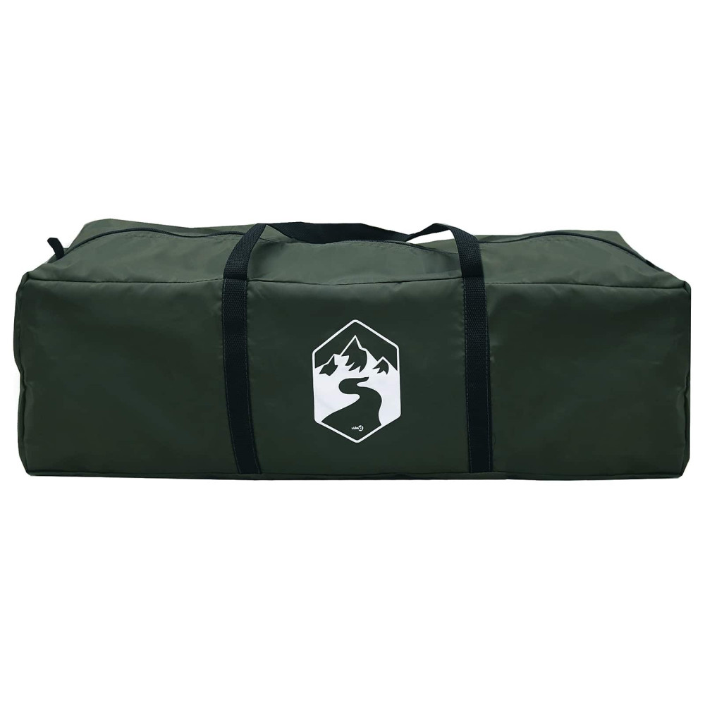 Produktbild för Stuga Tält med tak Armégrön 4 personer Polyester och Stål
