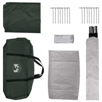Produktbild för Stuga Tält med tak Armégrön 4 personer Polyester och Stål