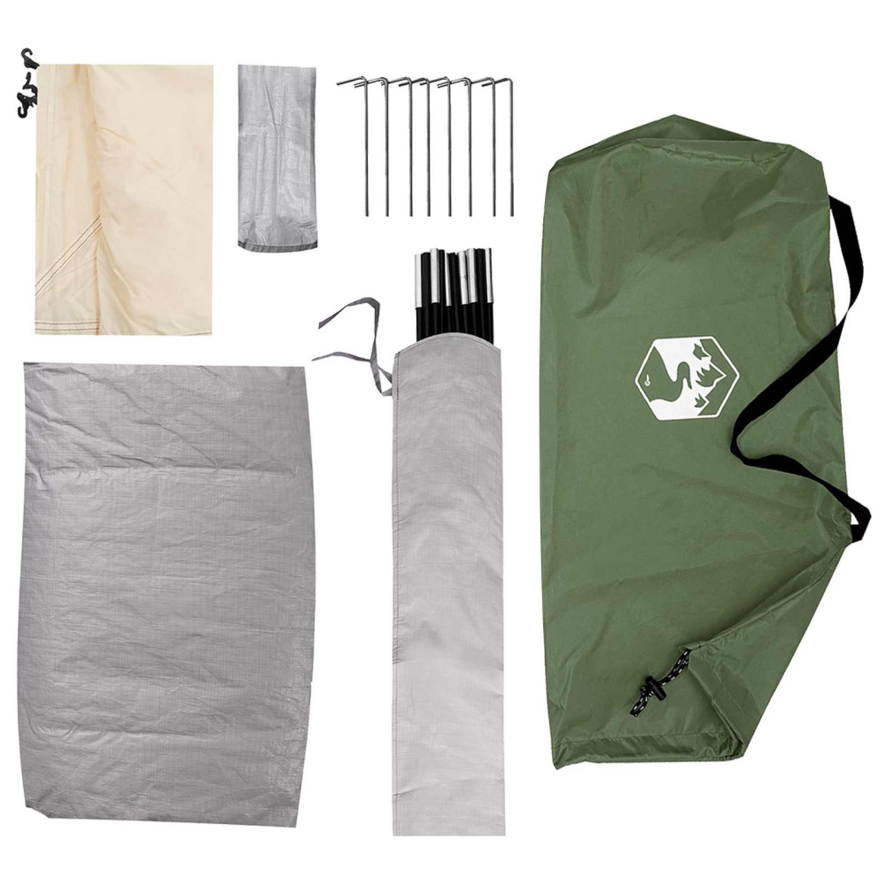 Produktbild för Campingtält med tak med luftventil Grön 275 x 215 x 125 cm