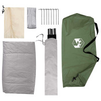 Produktbild för Campingtält med tak med luftventil Grön 275 x 215 x 125 cm