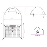 Produktbild för Campingtält med tak med luftventil Blå 275 x 215 x 125 cm