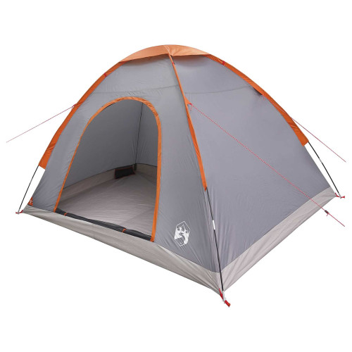 vidaXL Campingtält med tak Grå och orange 275 x 215 x 125 cm