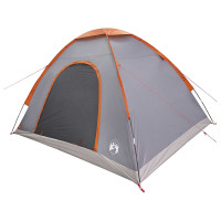 Produktbild för Campingtält med tak Grå och orange 275 x 215 x 125 cm