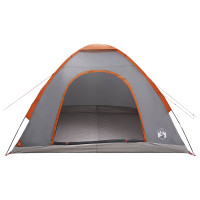 Produktbild för Campingtält med tak Grå och orange 275 x 215 x 125 cm