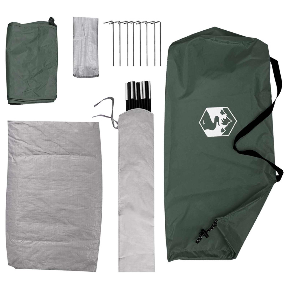 Produktbild för Campingtält med tak med luftventil Armégrön 275 x 215 x 125 cm