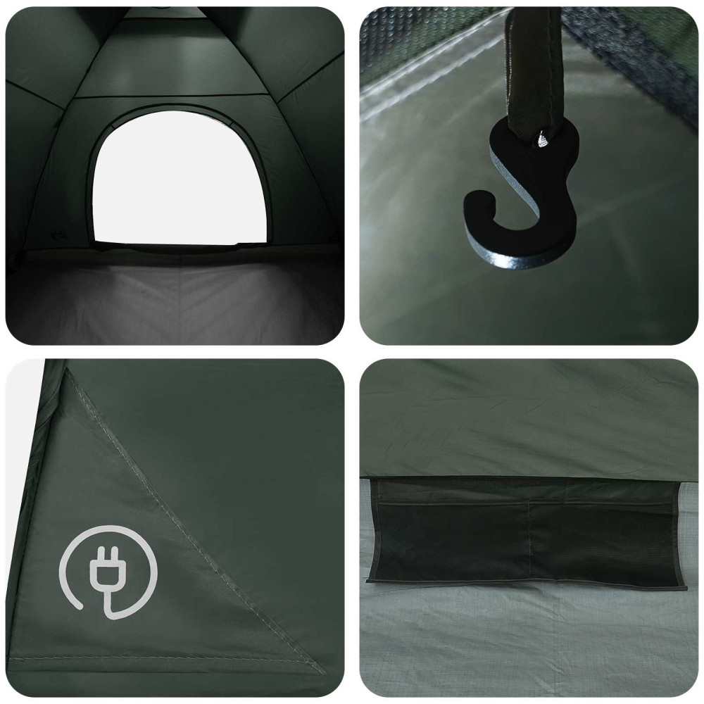Produktbild för Campingtält med tak med luftventil Armégrön 275 x 215 x 125 cm