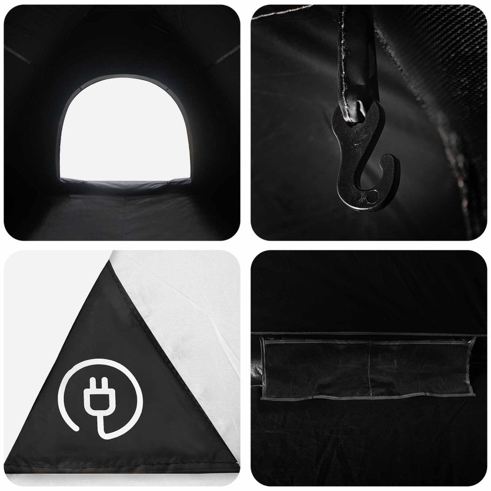 Produktbild för Campingtält med tak Vit Blackout 275 x 215 x 125 cm