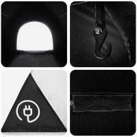 Produktbild för Campingtält med tak Vit Blackout 275 x 215 x 125 cm