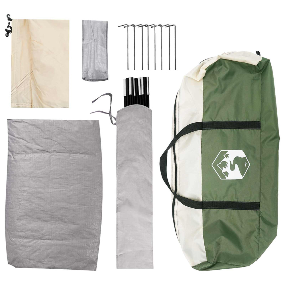 Produktbild för Campingtält med tak med luftventil Grön 335 x 275 x 180 cm