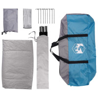 Produktbild för Campingtält med tak med luftventil Blå 335 x 275 x 180 cm