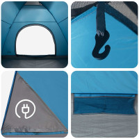 Produktbild för Campingtält med tak med luftventil Blå 335 x 275 x 180 cm