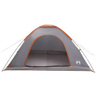 Produktbild för Campingtält med tak Grå och orange 335 x 275 x 180 cm