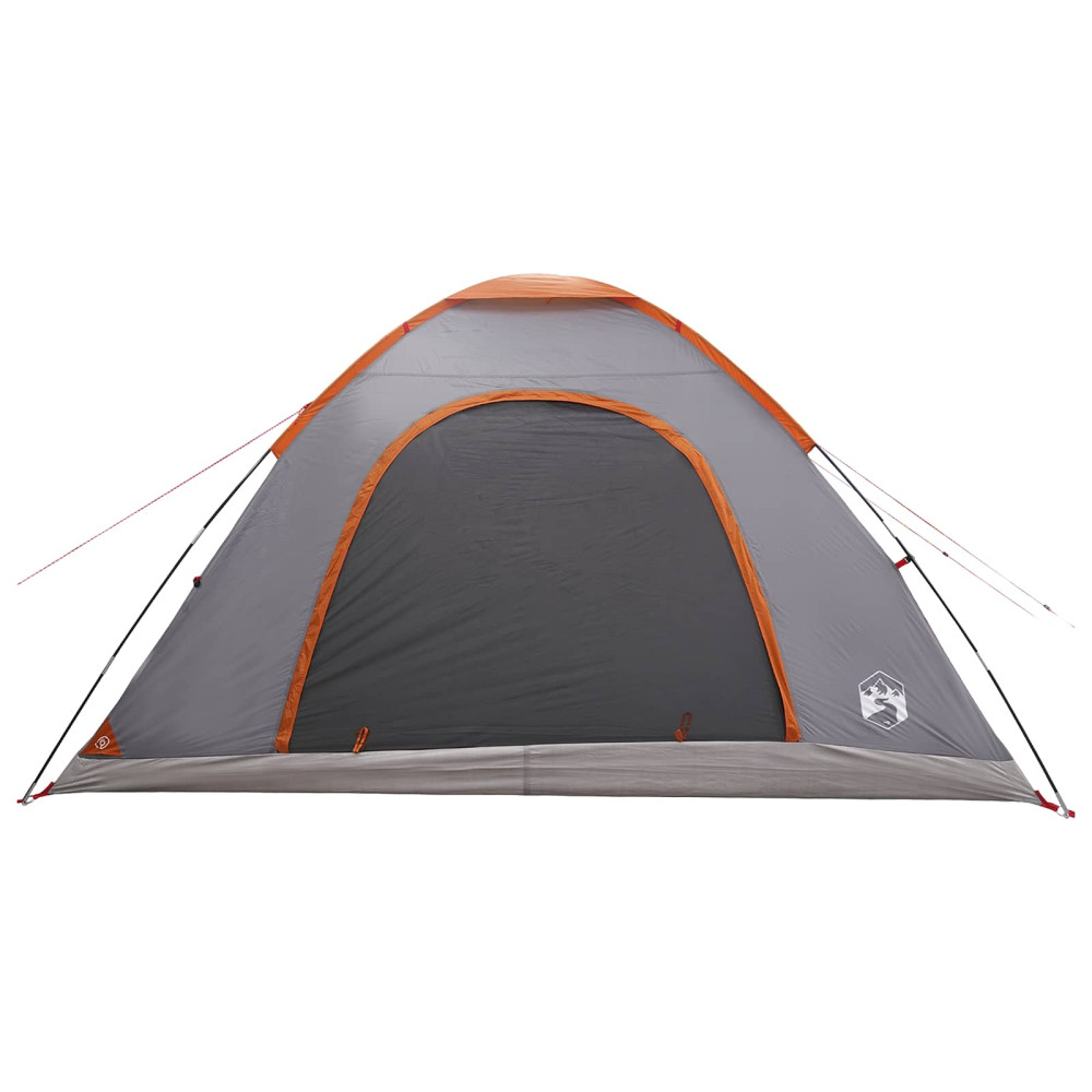 Produktbild för Campingtält med tak Grå och orange 335 x 275 x 180 cm