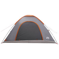 Produktbild för Campingtält med tak Grå och orange 335 x 275 x 180 cm