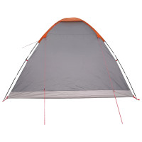 Produktbild för Campingtält med tak Grå och orange 335 x 275 x 180 cm