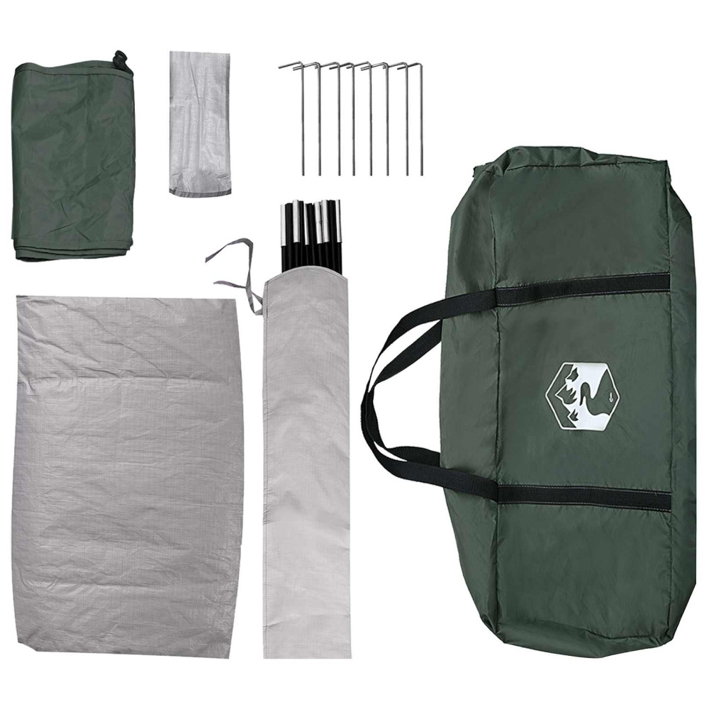 Produktbild för Campingtält med tak med luftventil Armégrön 335 x 275 x 180 cm