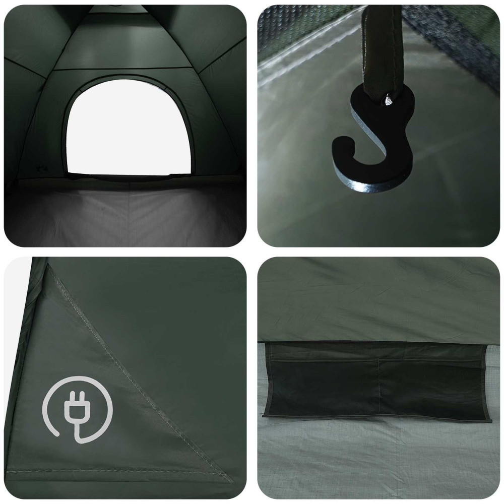 Produktbild för Campingtält med tak med luftventil Armégrön 335 x 275 x 180 cm