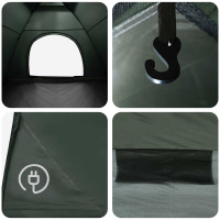 Produktbild för Campingtält med tak med luftventil Armégrön 335 x 275 x 180 cm