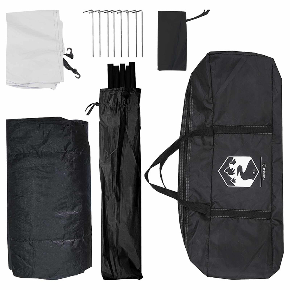 Produktbild för Campingtält med tak Vit Blackout 335 x 275 x 180 cm