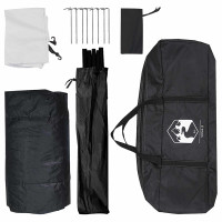 Produktbild för Campingtält med tak Vit Blackout 335 x 275 x 180 cm