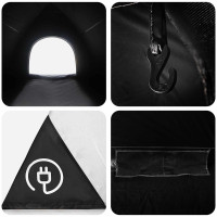 Produktbild för Campingtält med tak Vit Blackout 335 x 275 x 180 cm