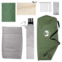 Produktbild för Campingtält med tak Grön 2-manna Polyester och Stål