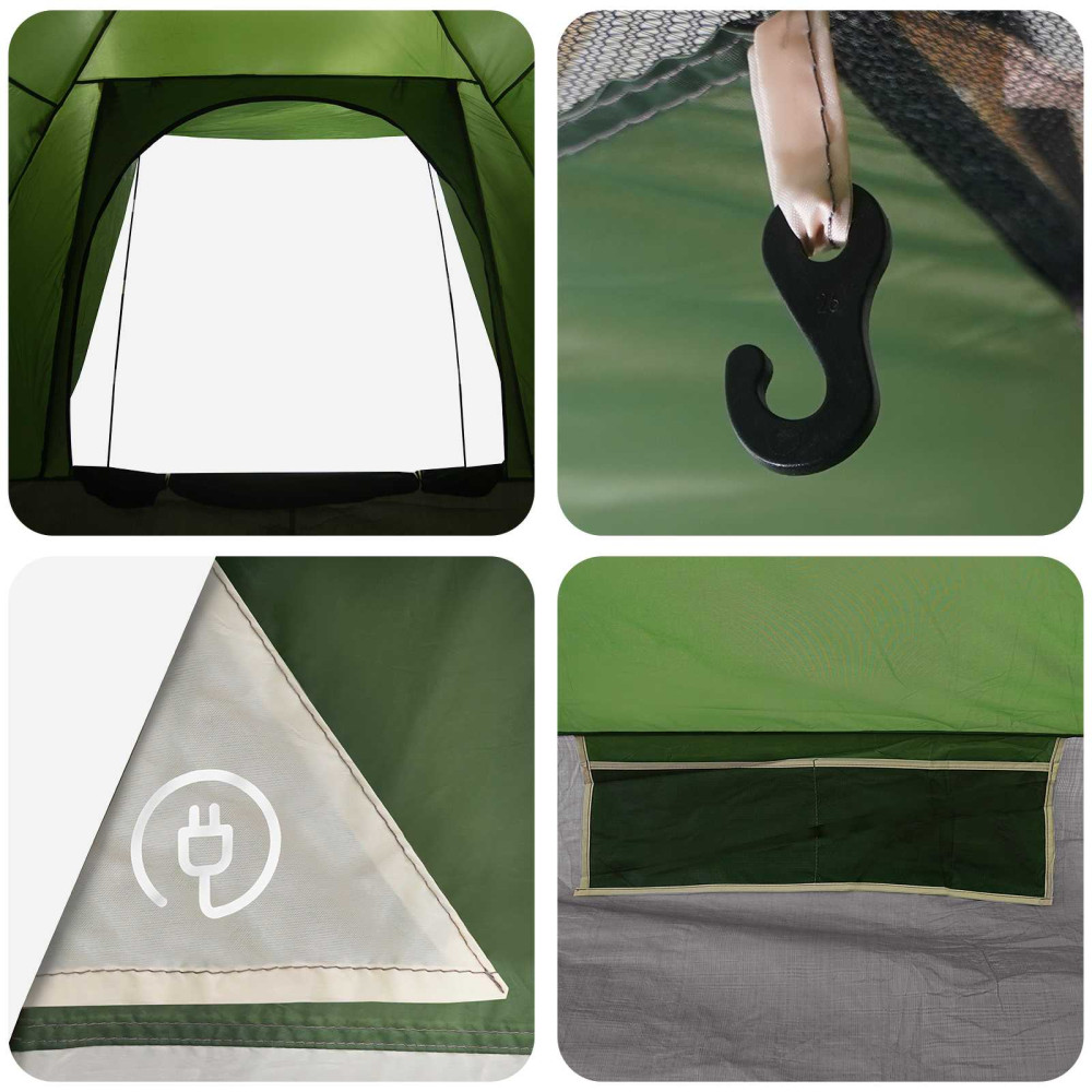Produktbild för Campingtält med tak Grön 2-manna Polyester och Stål