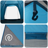 Produktbild för Campingtält med tak Blå 2-manna Polyester och Stål