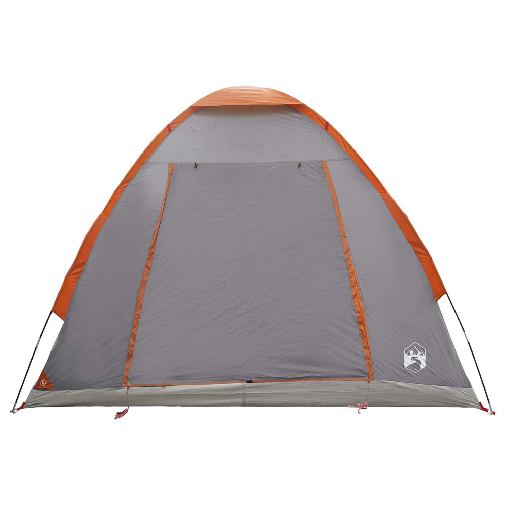 Produktbild för Campingtält med tak Grå och orange 2-manna Polyester och Stål