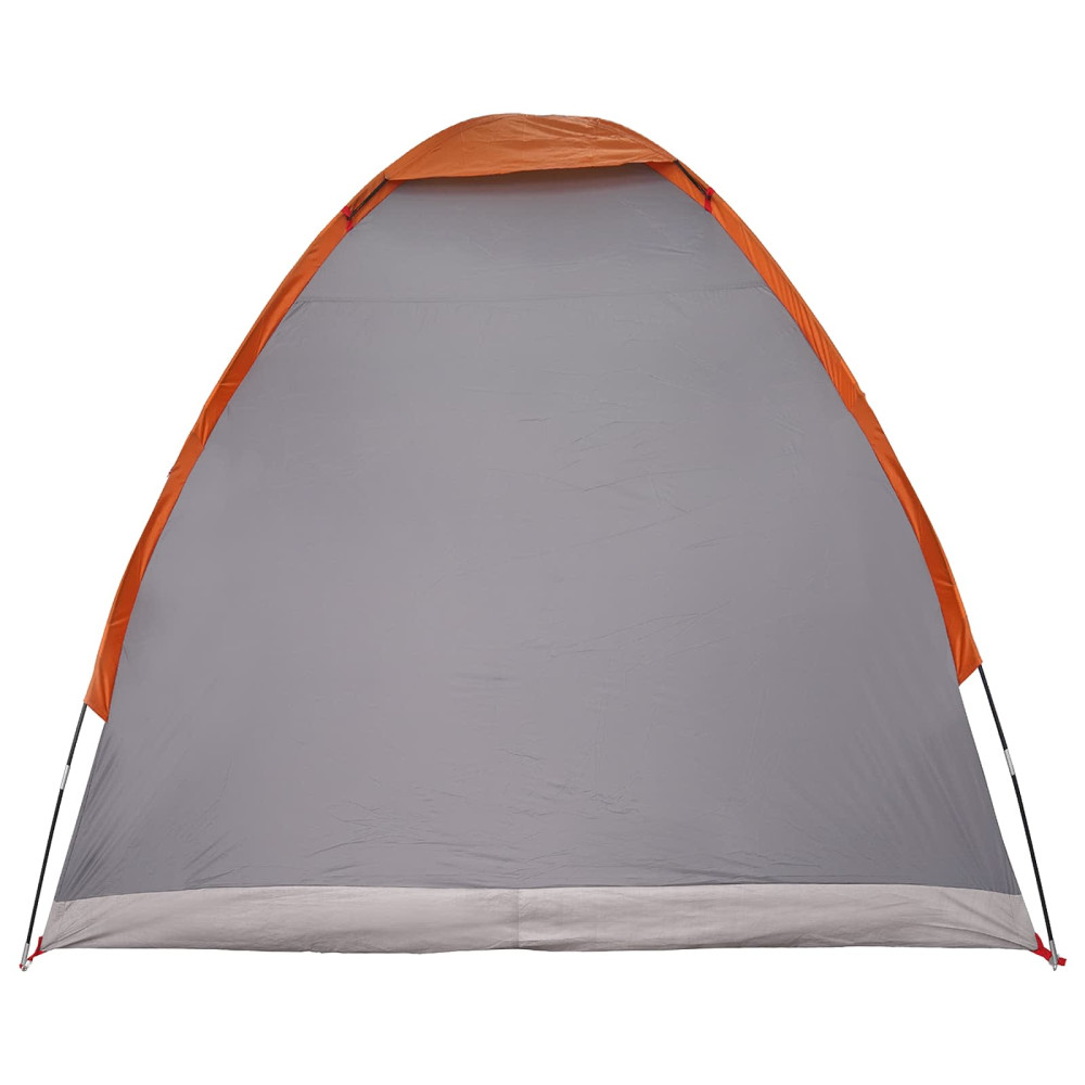 Produktbild för Campingtält med tak Grå och orange 2-manna Polyester och Stål