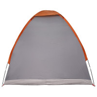 Produktbild för Campingtält med tak Grå och orange 2-manna Polyester och Stål