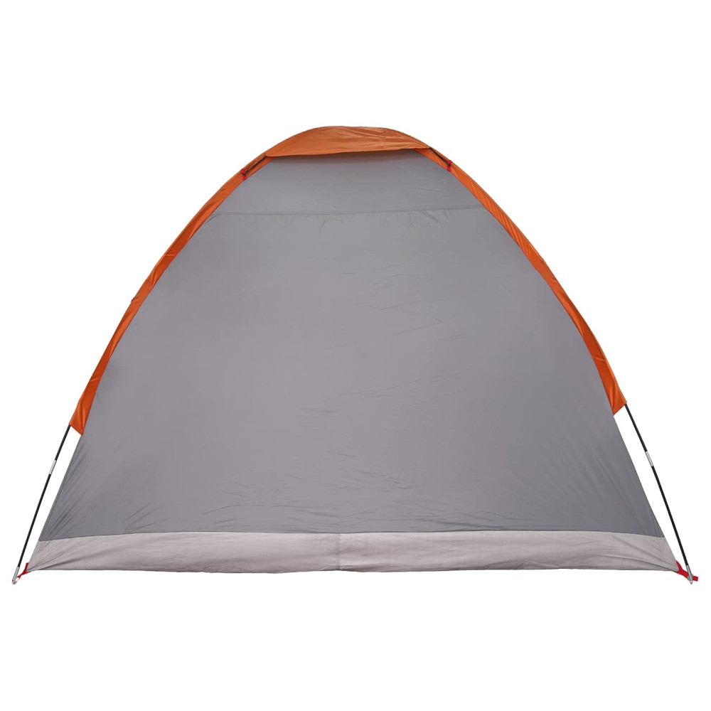 Produktbild för Campingtält med tak Grå och orange 2-manna Polyester och Stål