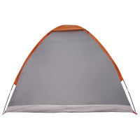 Produktbild för Campingtält med tak Grå och orange 2-manna Polyester och Stål