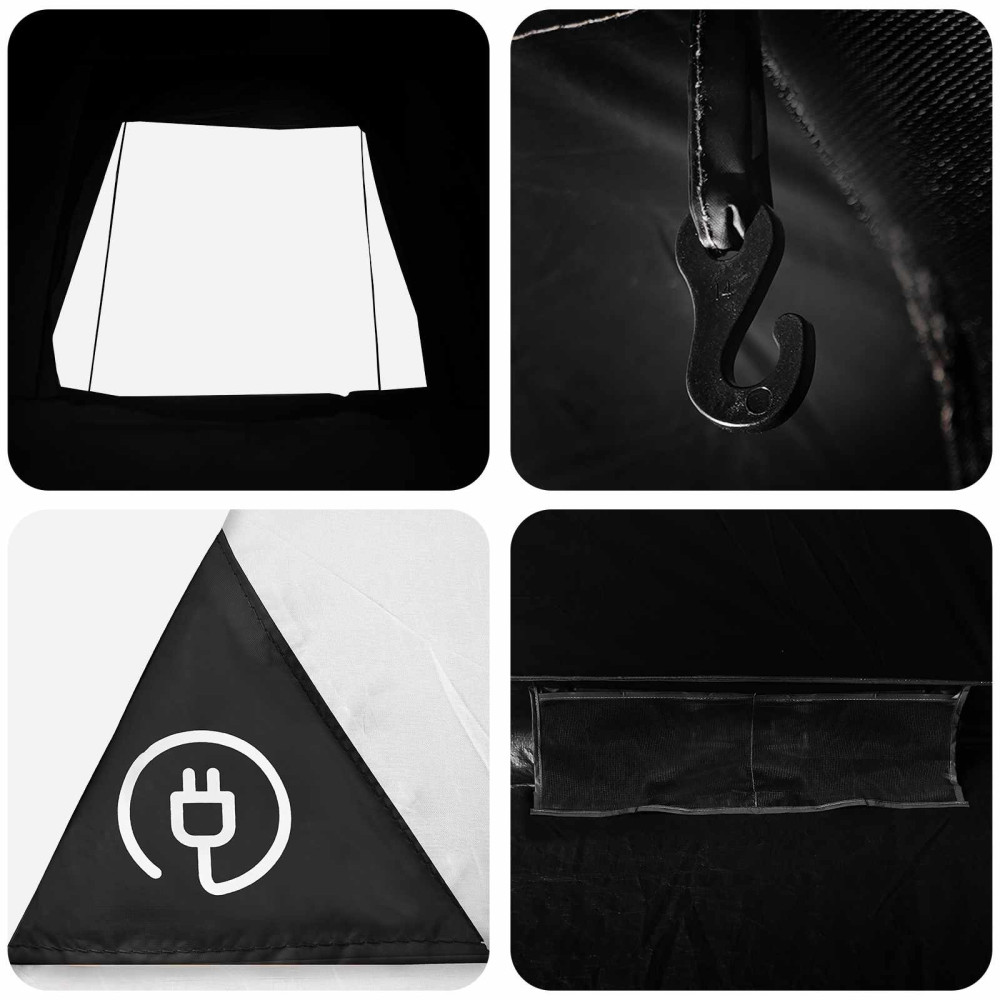 Produktbild för Campingtält Vit Blackout 190 x 140 x 105 cm Polyester och Stål