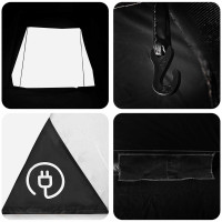 Produktbild för Campingtält Vit Blackout 190 x 140 x 105 cm Polyester och Stål