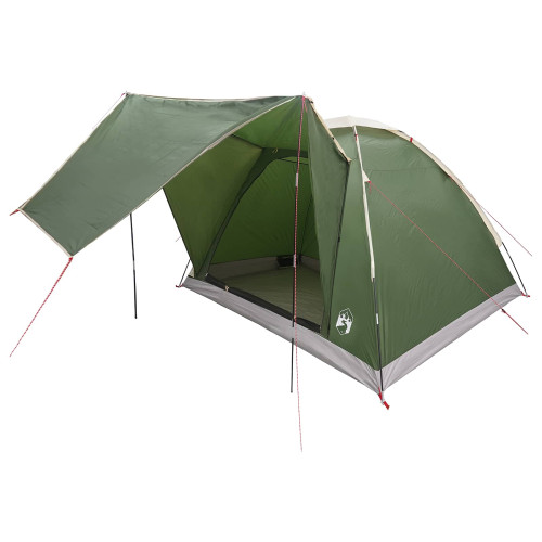 vidaXL Campingtält med tak Grön 4 personer Polyester och Stål
